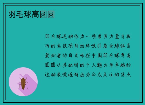 羽毛球高圆圆